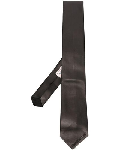 Alexander McQueen Krawatte aus Lammleder - Schwarz