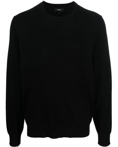 Theory Pull en maille à col rond - Noir