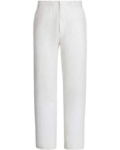 Zegna Pantalones con cinturilla elástica - Blanco
