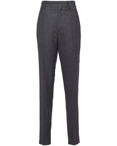 Prada Wool Tailored Pants - Gray