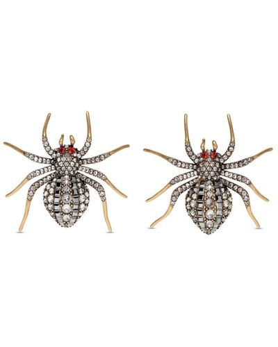 Balenciaga Goth Spider Cluster-stud Earrings - Metallic