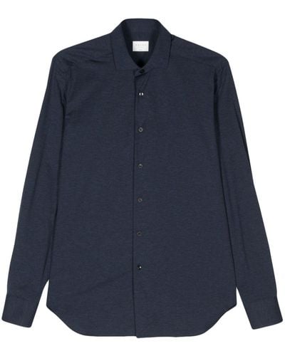 Xacus Plain Long-sleeve Shirt - Blue