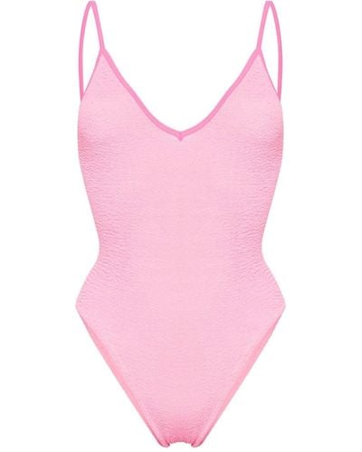 Mc2 Saint Barth Susanne String Crinked Swimsuit - Pink