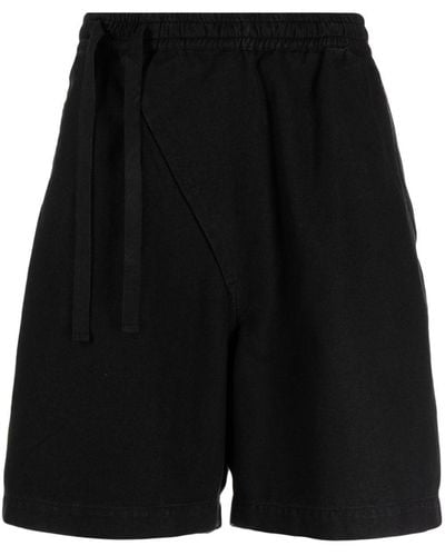 Maharishi Off-centre Drawstring Shorts - Black