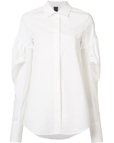Vera Wang Puff Sleeve Shirt - White