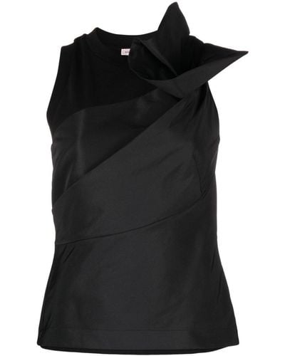 Alexander McQueen Asymmetrisches Top - Schwarz