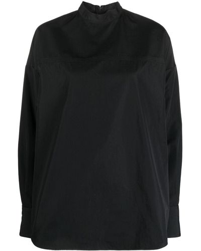 Plan C Oversized-Hemd mit langen Ärmeln - Schwarz