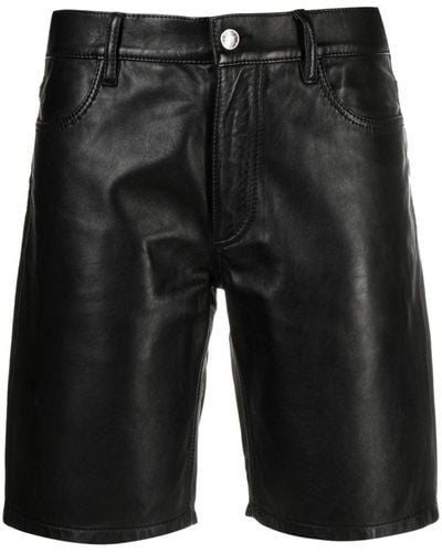 Zadig & Voltaire Leather Bermuda Shorts - Black