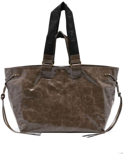 Isabel Marant Wardy Crinkled-leather Tote Bag - Brown