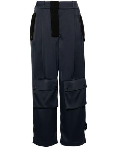 The Mannei Umea Pleated Cargo Pants - Blue