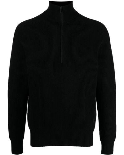 Alpha Tauri Fenla Ribbed-knit Sweater - Black