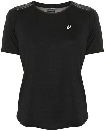 Asics Camiseta Road con paneles - Negro