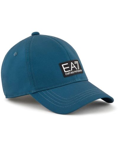 EA7 Logo-appliqué Baseball Cap - Blue