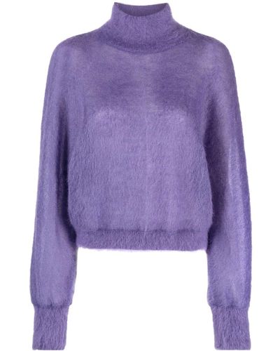 Alberta Ferretti Pull à col roulé - Violet