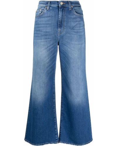 7 For All Mankind Klassische Cropped-Jeans - Blau