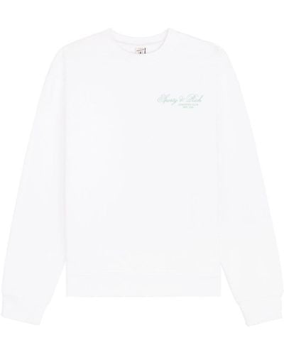 Sporty & Rich Sweatshirt mit Logo-Print - Weiß