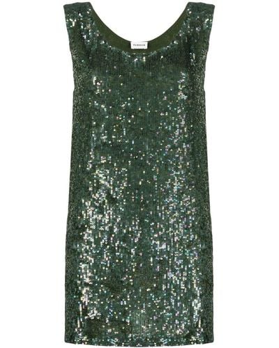 P.A.R.O.S.H. Sequin-embellished Sleeveless Top - Green