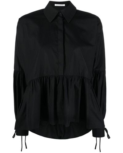 Cecilie Bahnsen Long-sleeve Ruffle Shirt - Black