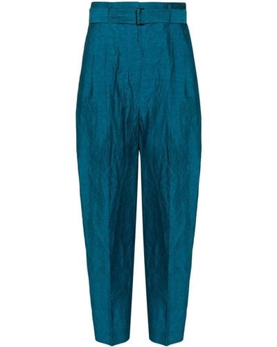 Christian Wijnants Pantalones ajustados con pinzas - Azul