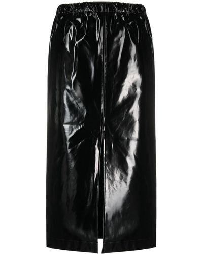Maison Margiela エナメル スカート - ブラック