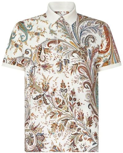 Etro Poloshirt mit Paisley-Print - Weiß