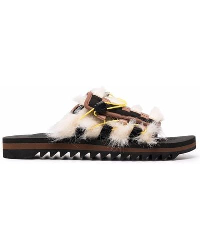 Suicoke Dao-3ab Touch-strap Sliders - Brown