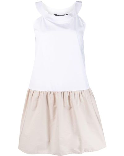 Armani Exchange Colour-block Mini Dress - White