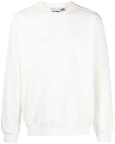 Carhartt Embroidered-logo Cotton Jumper - White