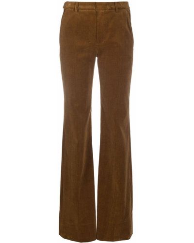 Saint Laurent Corduroy Straight-leg Pants - Brown