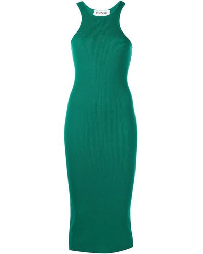 Monse Vestido midi con cuello halter - Verde