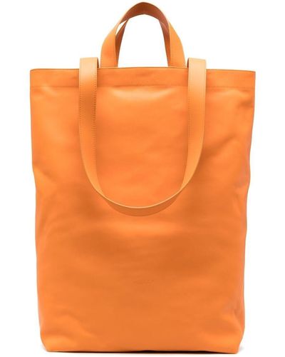 Marsèll Embossed-logo Leather Tote Bag - Orange