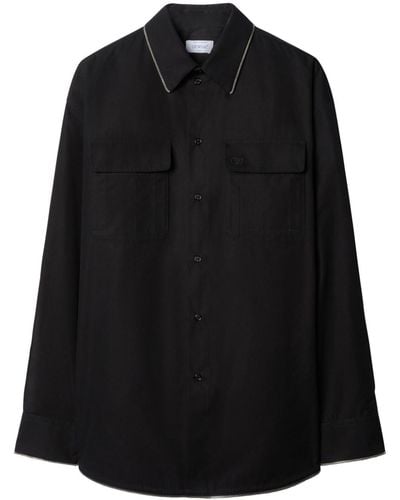 Off-White c/o Virgil Abloh Zip-edge Cotton Shirt - Black