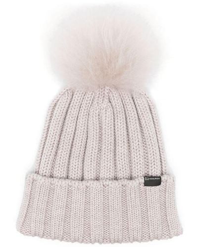 Woolrich Cable-knit Virgin-wool Beanie - Natural