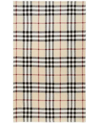 Burberry Toalla con motivo Vintage Check - Blanco