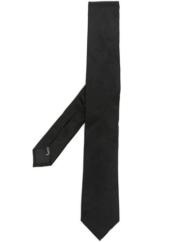 Philipp Plein Cravate en soie à logo en jacquard - Noir