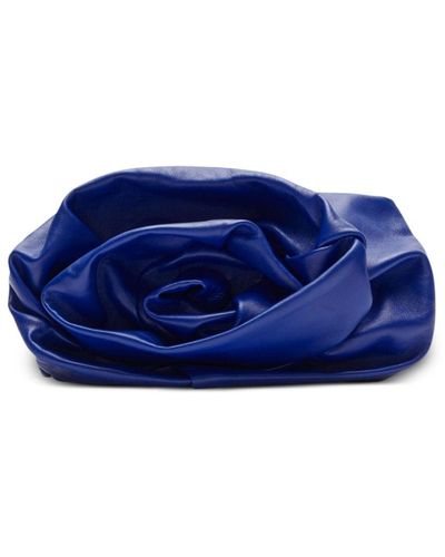 Burberry Pochette en cuir Rose à fronces - Bleu