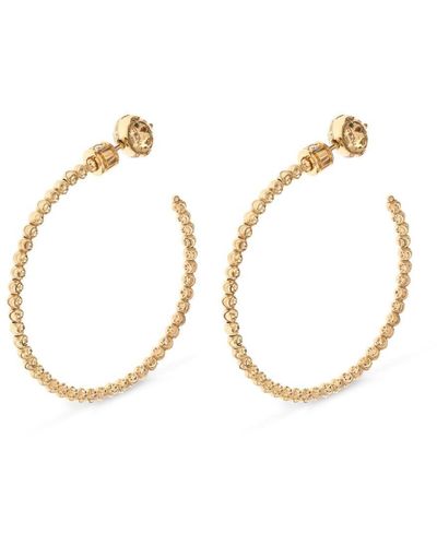 Officina Bernardi 18kt Yellow Gold Moon Diamond Large Hoop Earrings - Metallic
