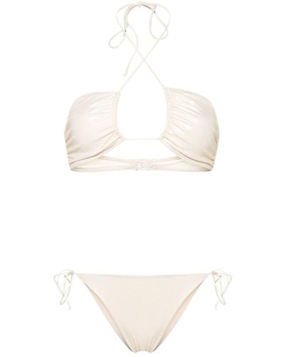 Mc2 Saint Barth Folierter Marielle Bikini - Weiß