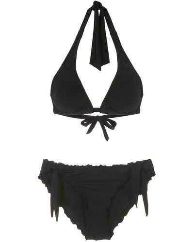 Amir Slama Triangel-Bikini - Schwarz