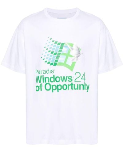 3.PARADIS T-shirt Windows Hologram en coton - Bleu