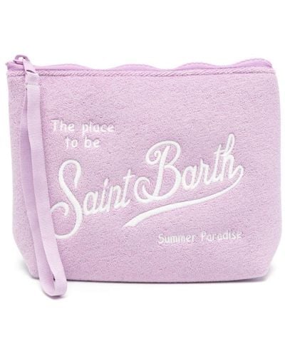 Mc2 Saint Barth Aline Terry-cloth Wash Bag - Pink
