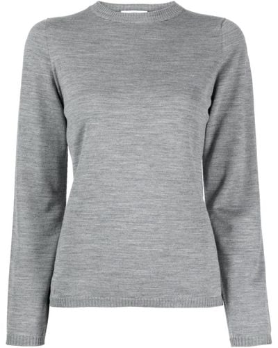 Lardini Fine-knit Wool-blend Sweater - Grey