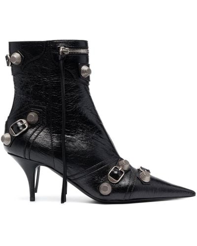 Balenciaga Cagole buckle-detail 70mm ankle boots - Noir