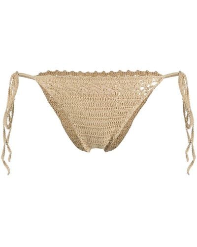 Cult Gaia Side-tie Crochet Bikini-bottoms - Multicolour