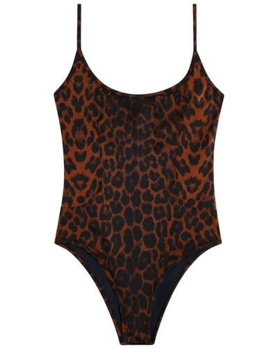 Tom Ford Cheetah Print Swimsuit - Brown
