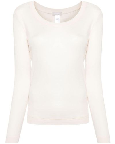 Hanro Long-sleeve Jersey T-shirt - White