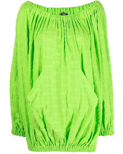 DSquared² Flocked-logo Beach Cover-up - Green
