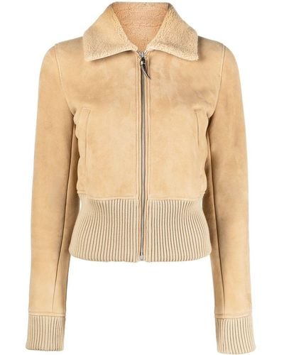 Roberto Cavalli Chaqueta bomber con cremallera - Neutro