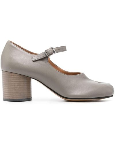 Maison Margiela Tabi 60mm Mary Jane Court Shoes - Grey