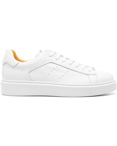 Doucal's Flatform Leather Trainers - White